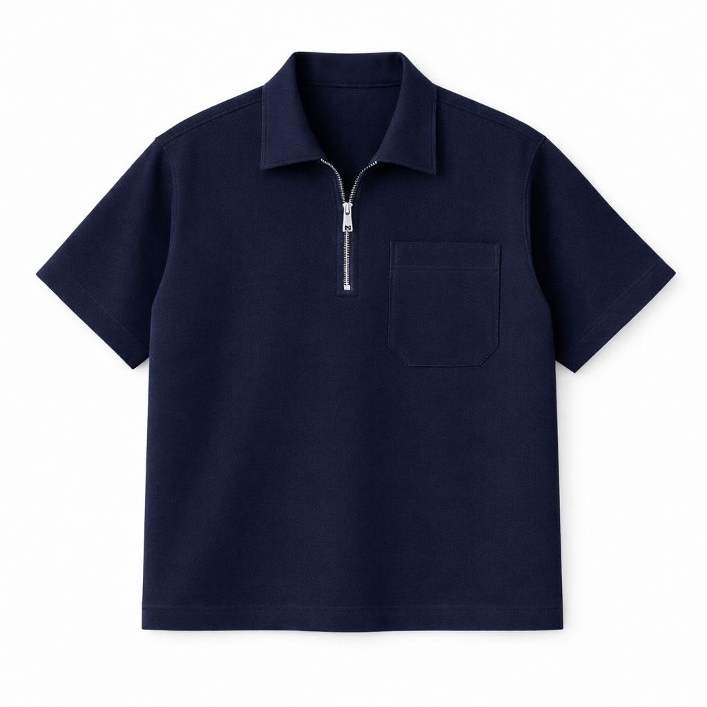 atasan polo biru pria