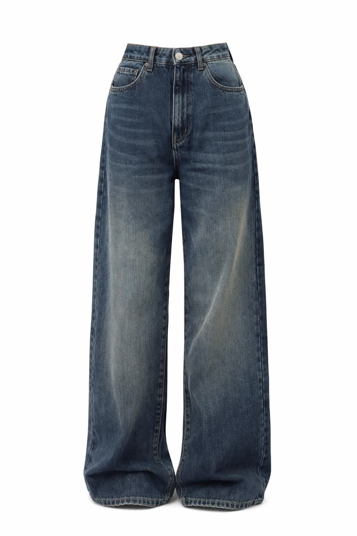 Jeans biru retro wanita