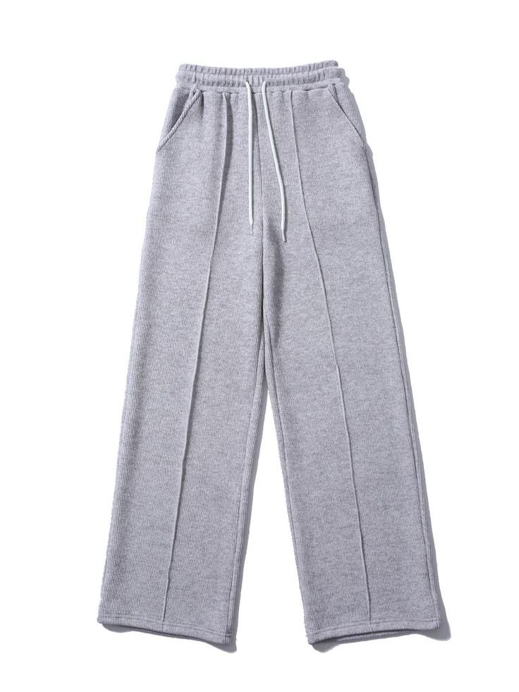 Celana Training Wide Leg Abu-Abu